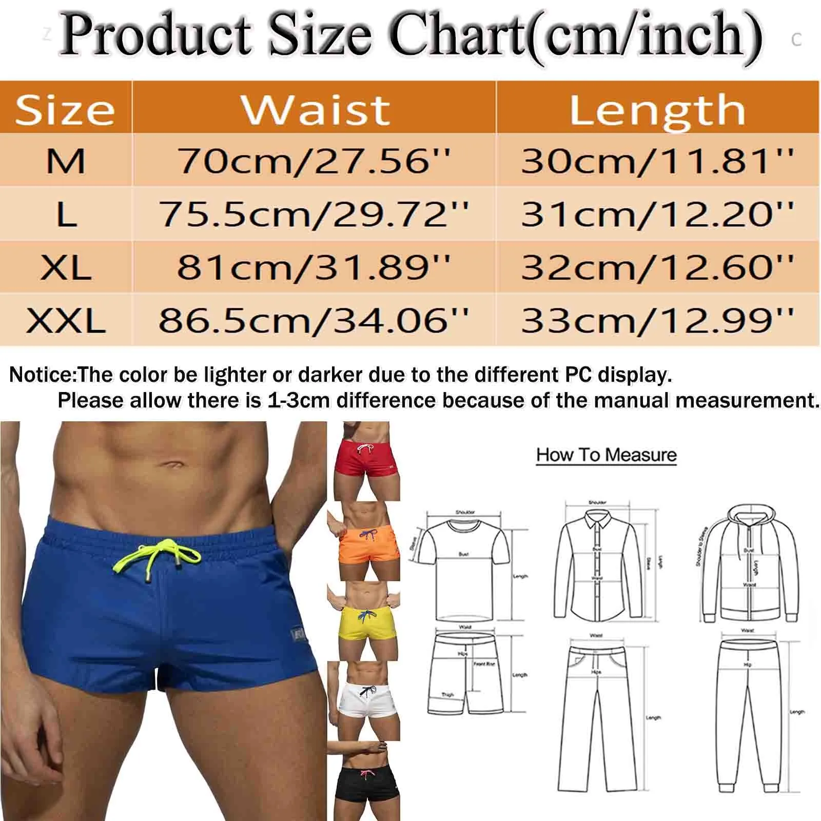 Male Spring Summer Ultra Shorts Solid Color Elastic Waist Drawstring Comfort Mini Shorts Men Beach Wear Shorts Ropa Hombre 6