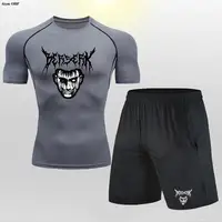 Men's Rashguard Jiu Jitsu T-Shirt+Pants Set Muay thai Shorts Bjj For Men Kickoxing Jerseys Boxeo T-Shirt Gym Sportwear 1