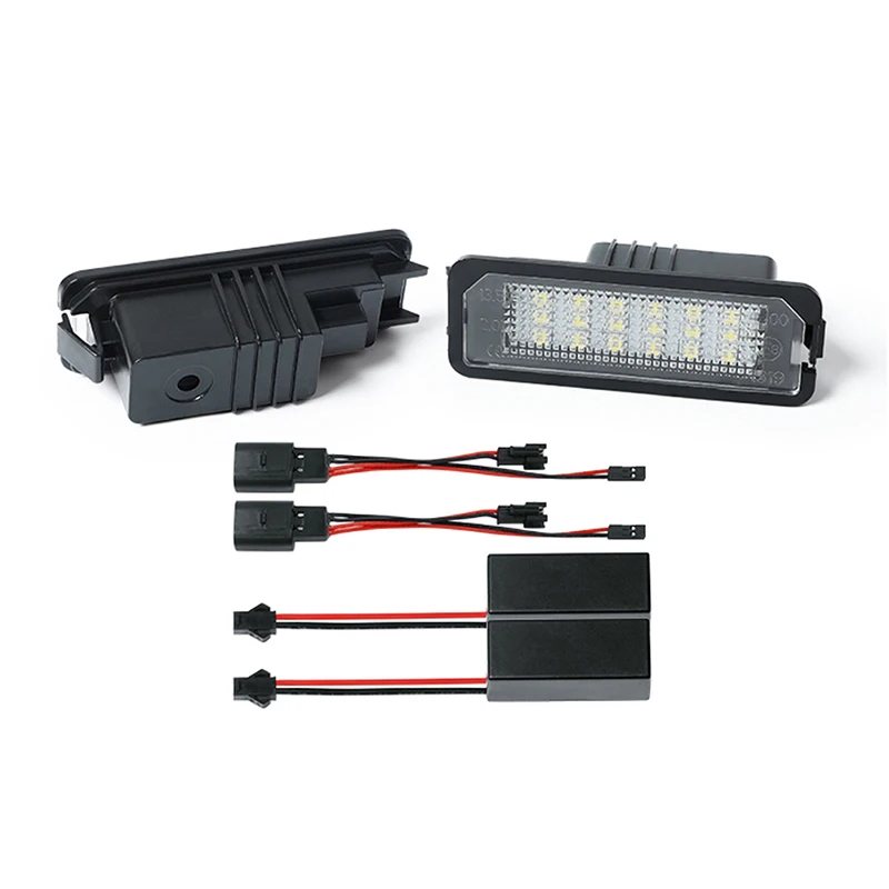 2Pcs No Error LED License Plate Lights Car Number Lamps For Porsche Cayenne Carr