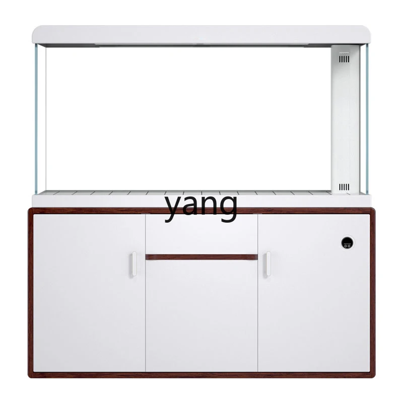

LMM Small Bottom Filter Ultra-White Glass Aquarium Large Change Water Office Dragon Fish Tank