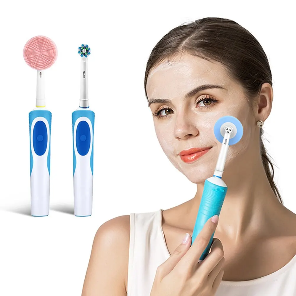 WaterproofSiliconeFaceSpinBrushesFacialCleansingBrush