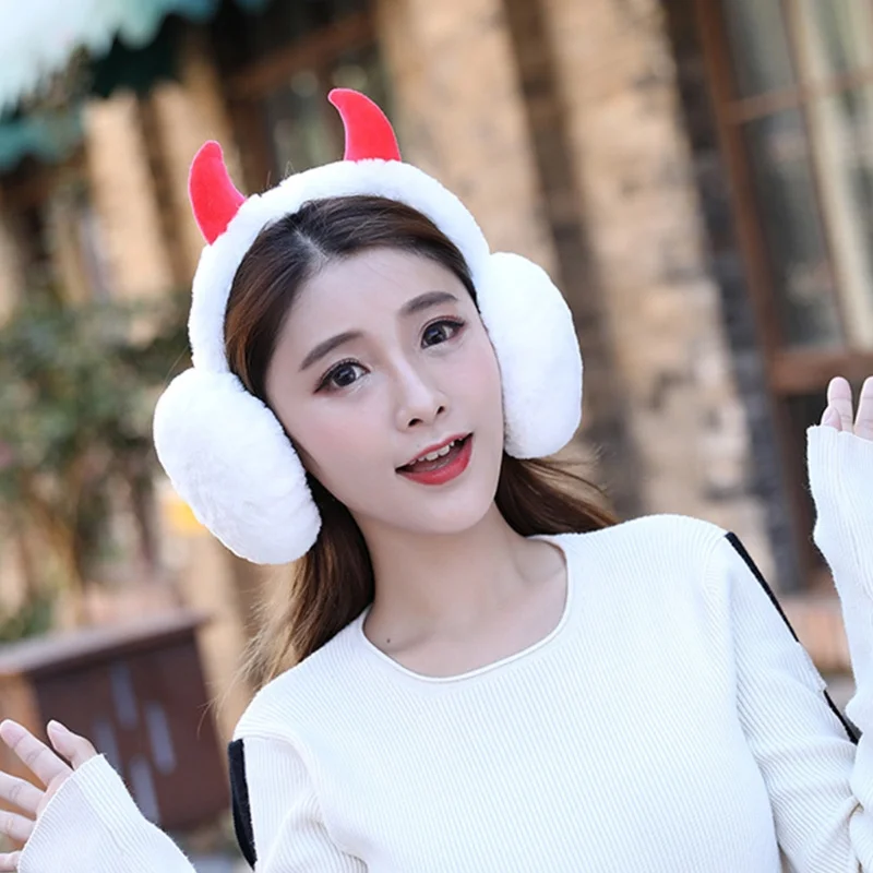 New Plush Ear Muff For Women Men Children Winter Thicken Warmer Fur Soft Ear Protection Foldable Outdoor Ski Warmer Earflap 2024