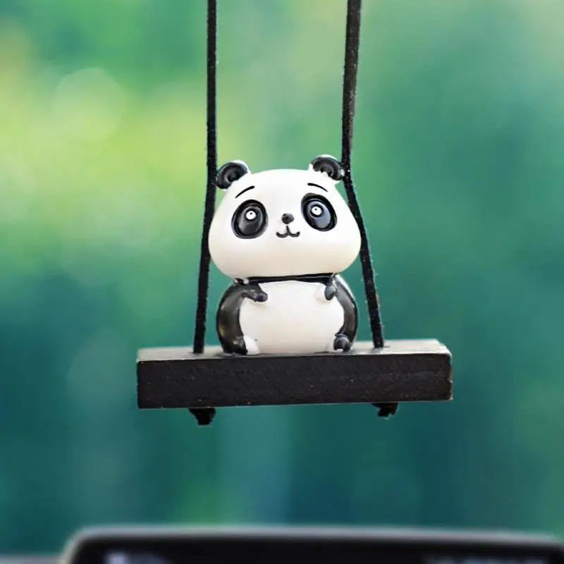 

Car Rearview Mirror pendants autos hanging ornaments vehicle Cute Panda Swinging pendants automotive Decoration Accessories