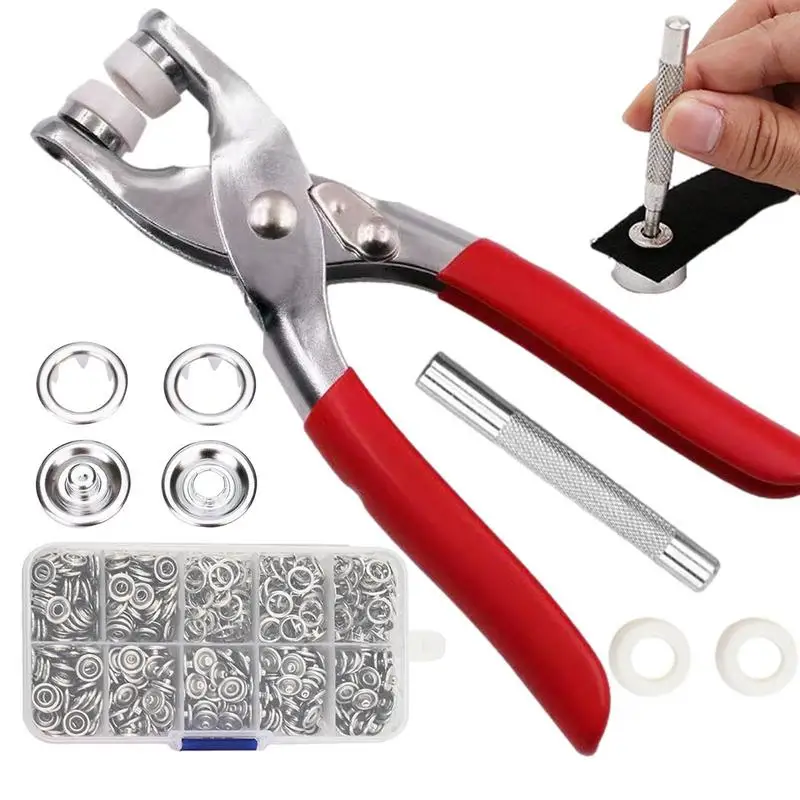 

Metal Snap Button Kit With Fastener Pliers Press Tool Clothing Sewing Buttons Installation Tool Sewing DIY Craft Accessries