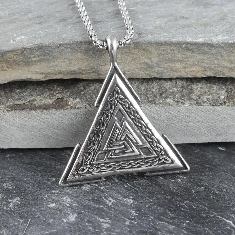 

Vintage Celtic Triangle Pendant Necklace Men's Fashion Trend Punk Street Accessories Jewelry Gifts