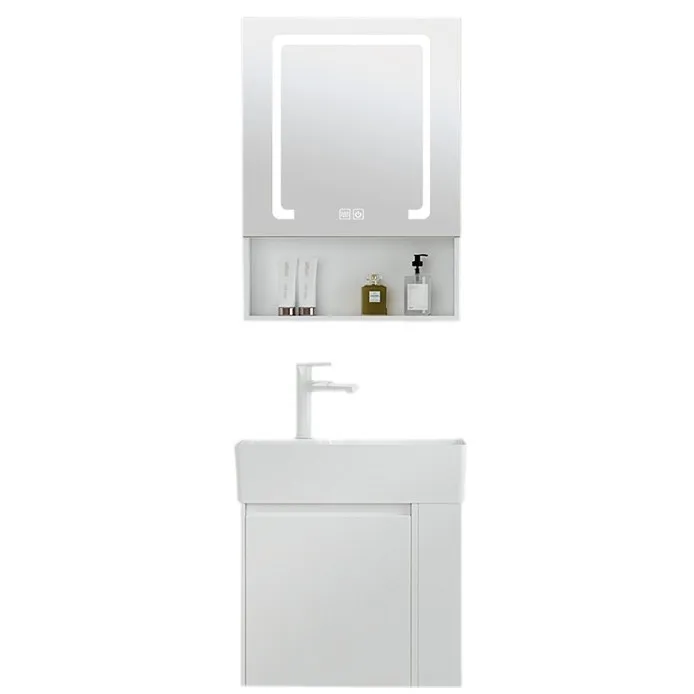 Honeycomb aluminum small apartment side open storage bathroom cabinet combination ceramic wash basin cabinet washbasin washbasin