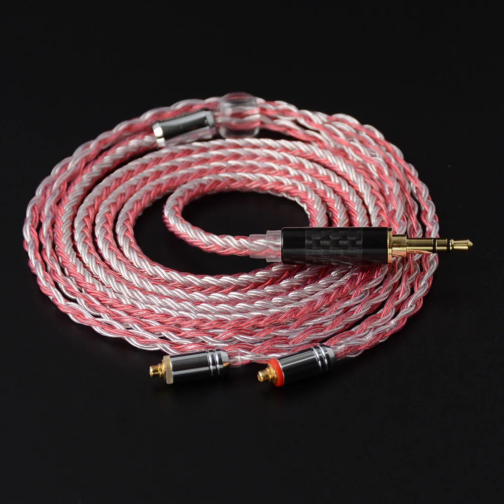 Nicehck-シルバー銅混合ケーブル,16コア,3.5/2.5/4.4mm,mmcx/2
