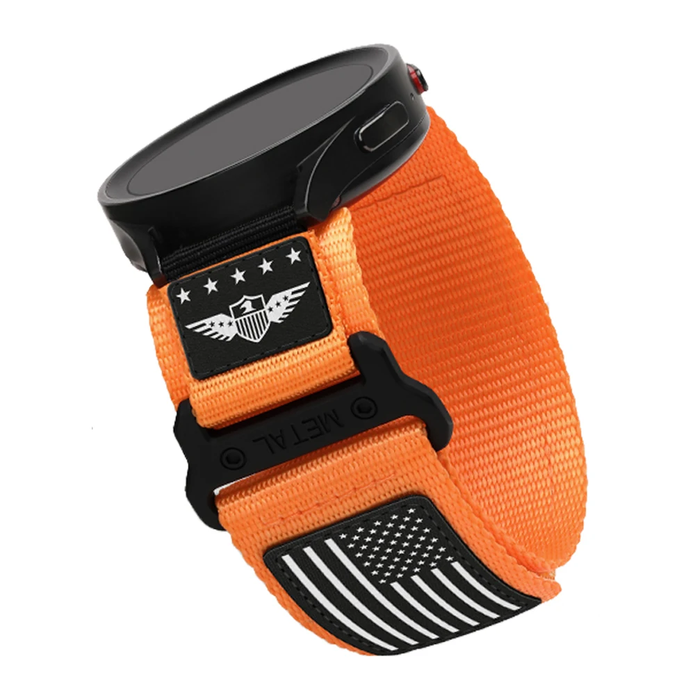 Durable Nylon Smartwatch Straps - Universal Fabric Bracelet, Adjustable 20mm/22mm Band