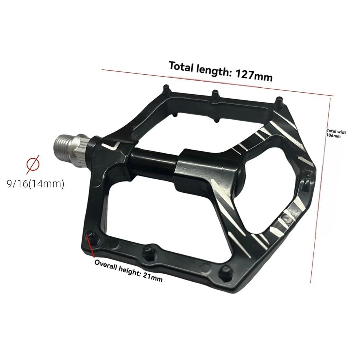 BAAU Ultralight Bicycle Pedals Road Bicycle Pedal Aluminum Alloy Anti-Skid Mountain Pedal Accessories