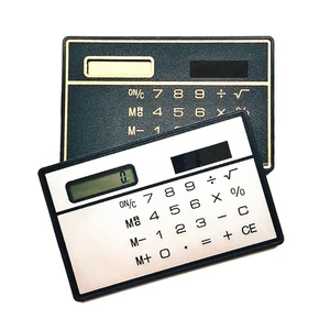 K1AA Mini Solar Powered Calculator 8 Digit Display 8.5x5.3cm Portable Basic Standard Calculator for Business Office School