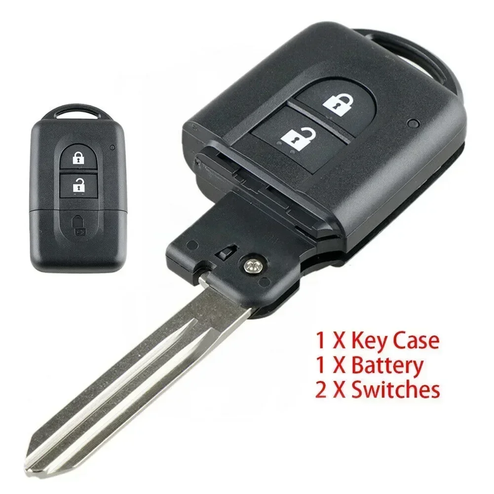 원격 키 쉘 케이스 자동차 키 하우징, 닛산 Micra Xtrail Qashqai Juke Note Navara Pathfinder 키 쉘, 2 단추