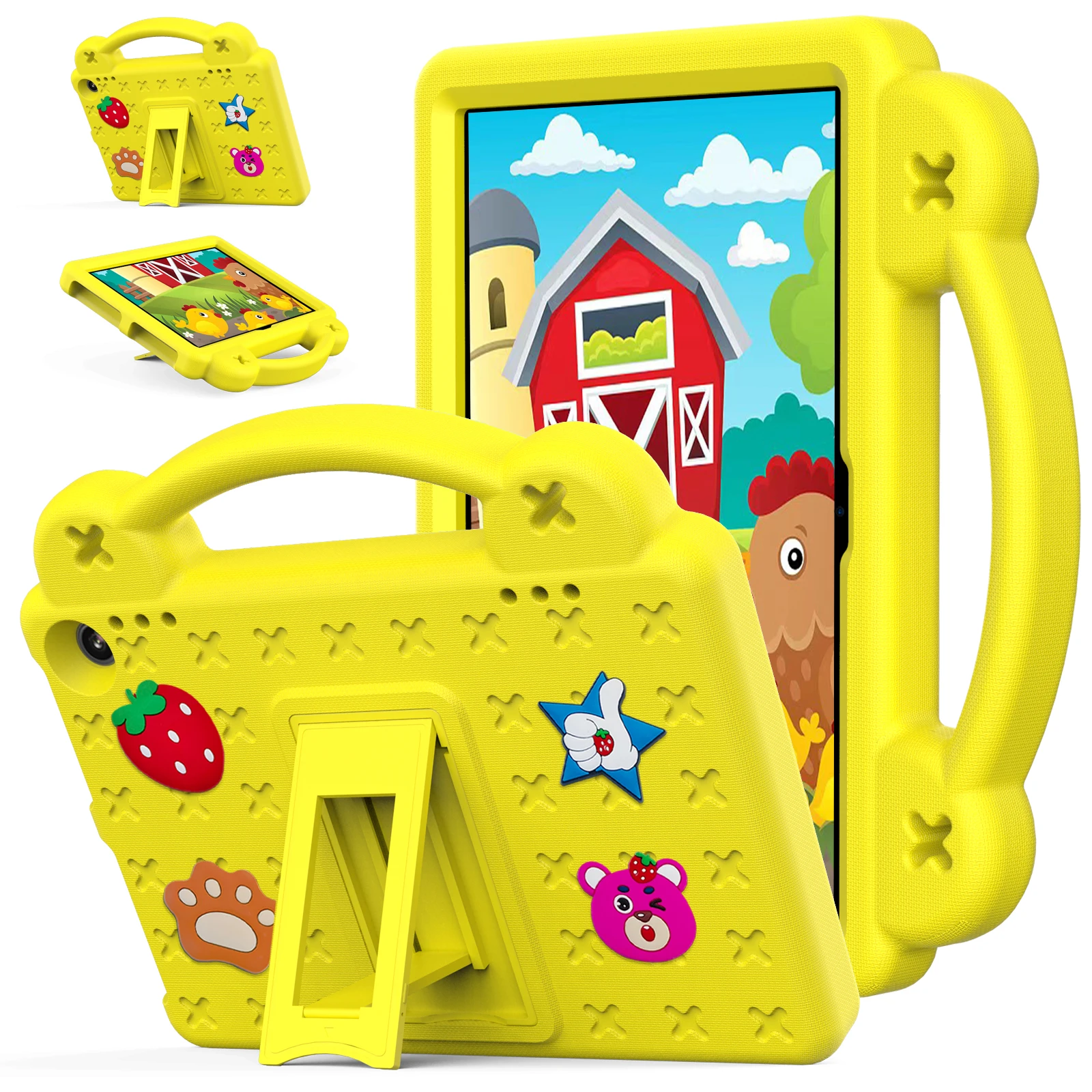 Cartoon EVA Tablet Case with Handle and Shoulder Strap
