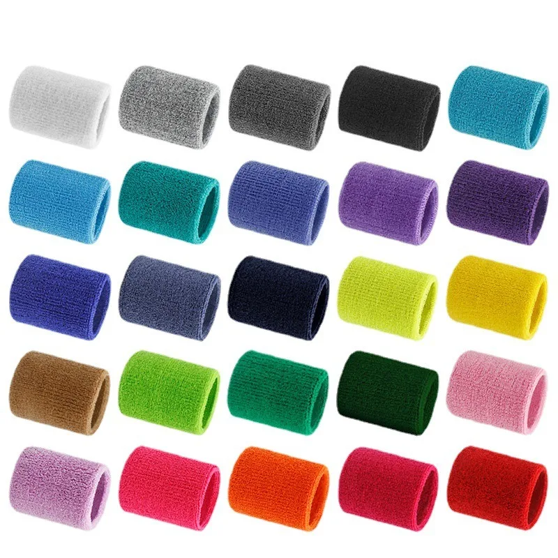 2 Pcs Towel Sports Wristbands Tennis Basketball Volleyball Fitness