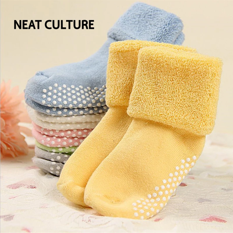 

Cotton Baby Socks Autumn Winter Thicken Warm Newborn Boy Girl Floor Socks Baby Non-slip Terry Socks for Boys Girls 0-3 Year