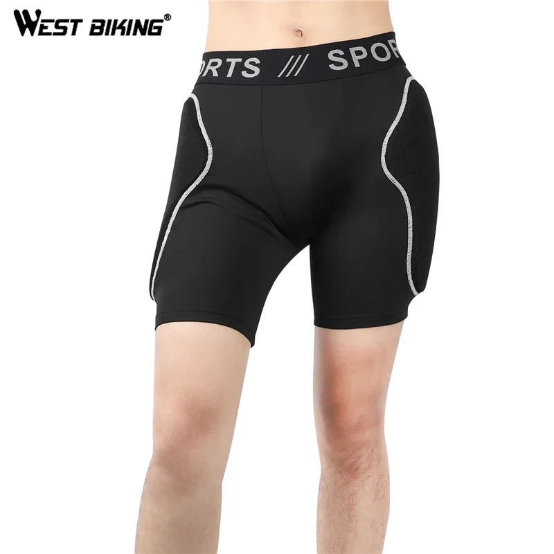 protective shorts hip protective pads WEST BIKING snowboarding shorts with protection hip 3D padded cycling sport skiing knee protector S-XL