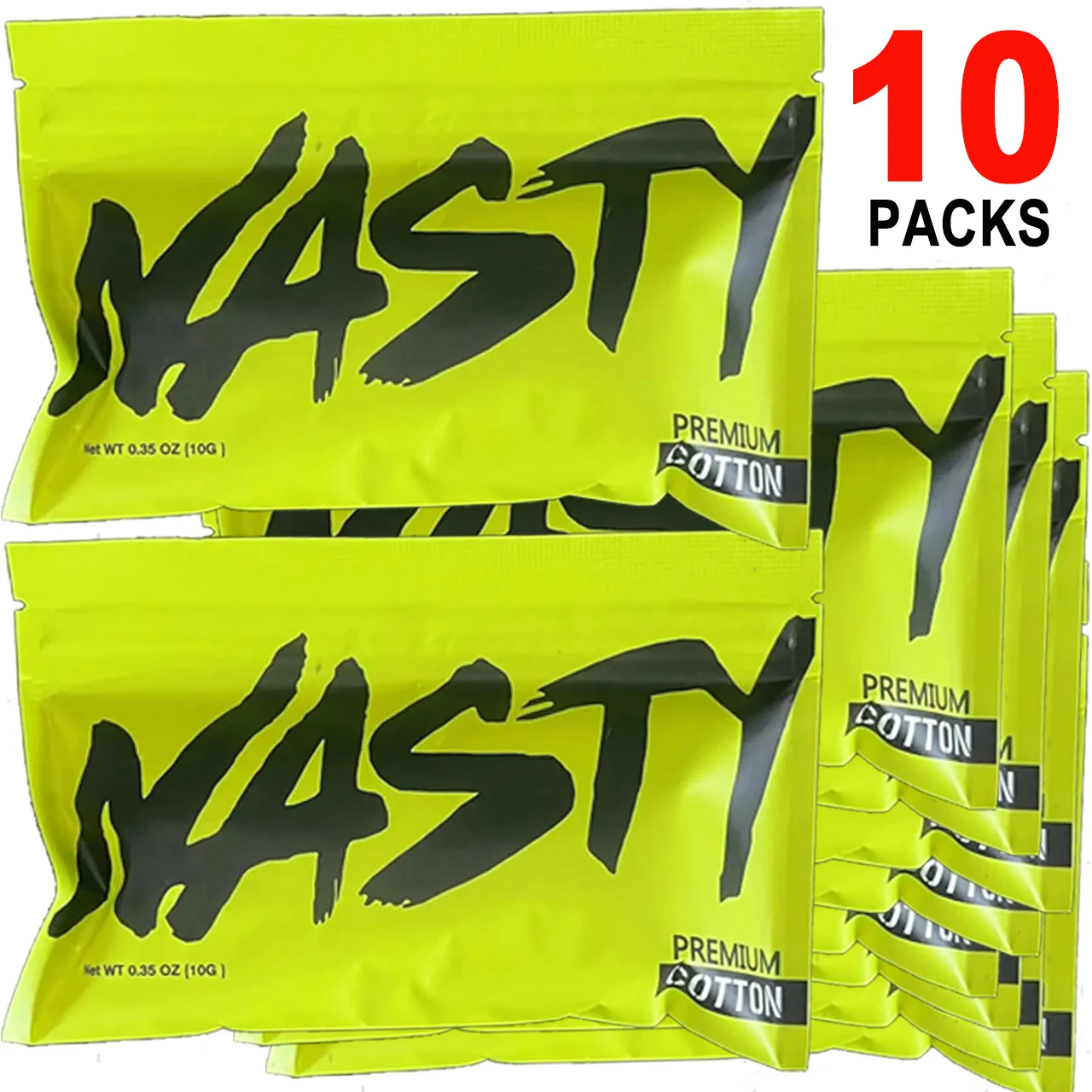 10Pack Preloaded Organic Cotton NASTY Premium Cotton Easy To Use For Zeus X Mesh Rebuildable DIY Cotton vs Bacon Prime