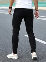 Jean Crayon Classique Avancé pour Homme, Zones Me Man, Doux, Noir, Motard, Denim, Pantalon Solide, 2024 5