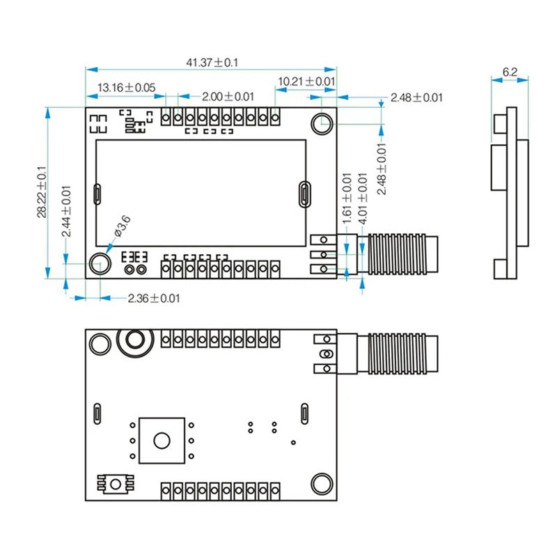Radios SA828 All-In-One VHF Frequency 134Mhz -174Mhz 1W 3-5Km Embedded Walkie Talkie Module Easy To Use