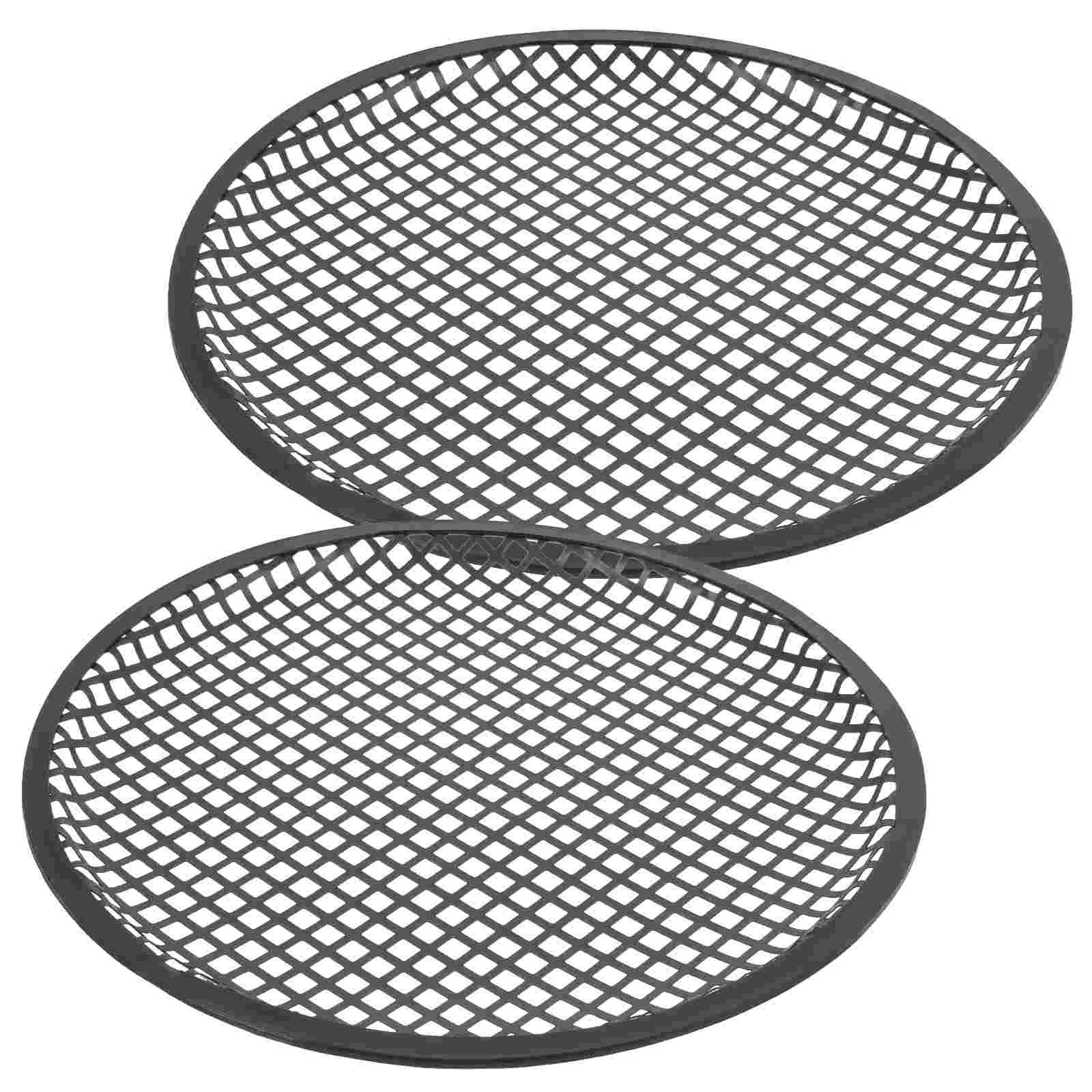 

2 Pcs Sound Grille Speaker Protective Mesh Cover Speakers Car Protection Net Decorative Iron Refitting Subwoofer