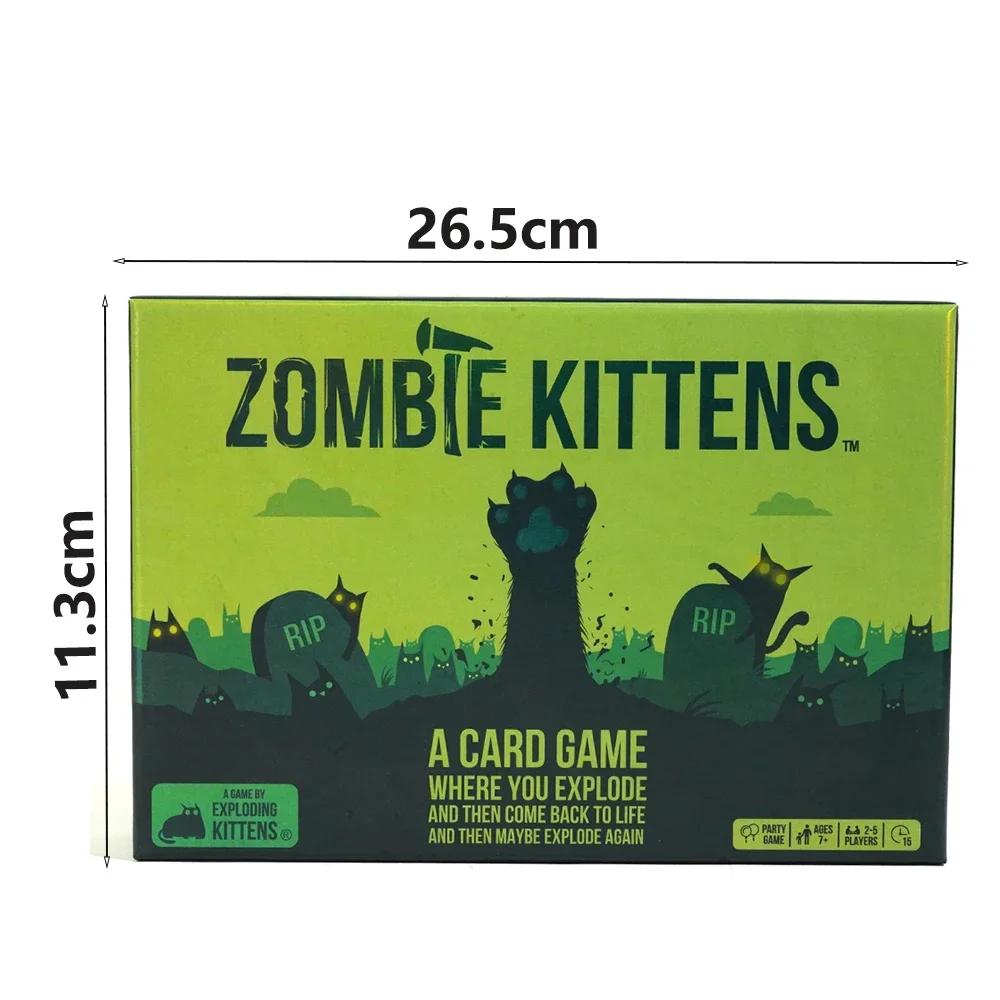 Zombie Kittens Card Game Fun Family Card Games for Adults Teens Kids for Game Night Entertainment 2-5 Playe 3