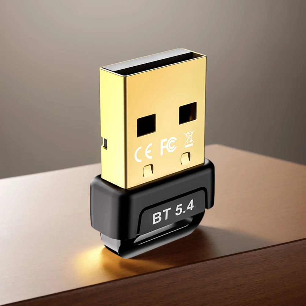BT 5.4 어댑터 USB BT 5.3 동글 플러그 앤 플레이 USB BT 어댑터 (PC 마우스, 키보드, 헤드폰, 스피커용)