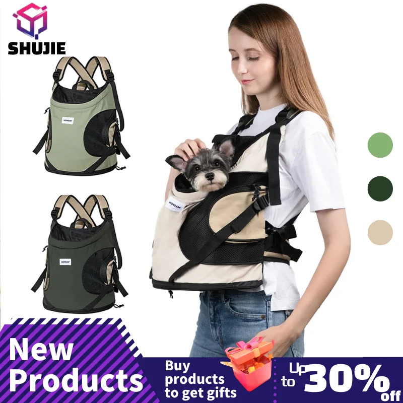 

Puppy Kitten Travel Chest Sling Bag Pet Front Cat Dog Carrier Breathable Canvas Portable Backpack Cross Shoulder Strap