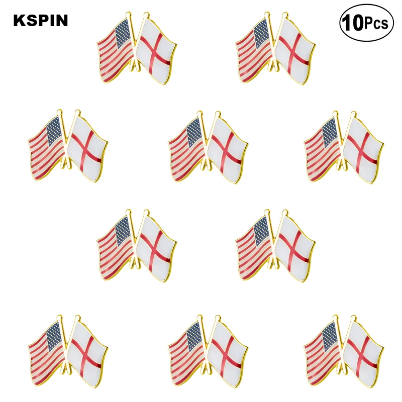 

U.S.A England Lapel Pin Flag badge Brooch Pins Badges 10Pcs a Lot