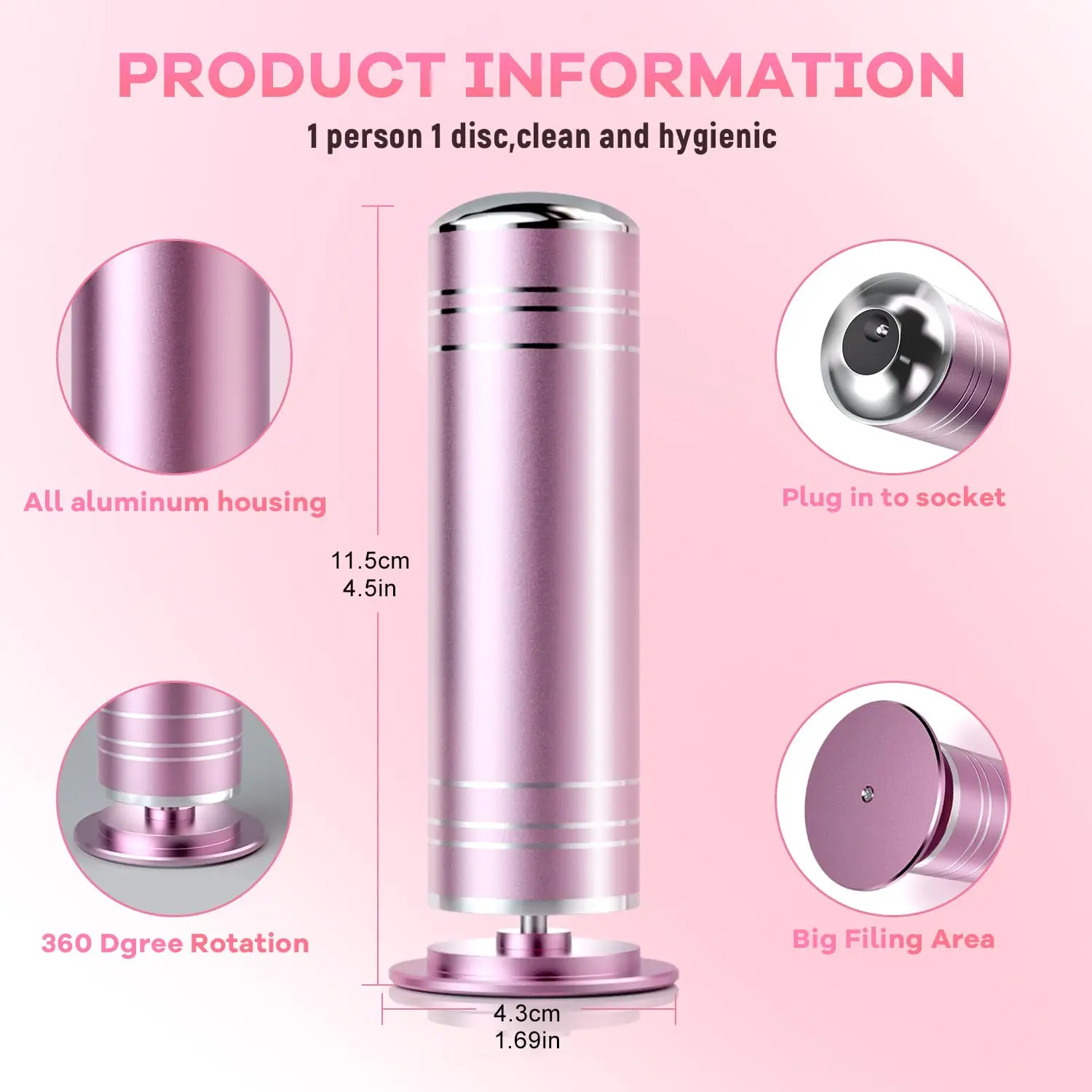 Electric Callus Remover With Speed Controller And 60 Sandpaper Discs_voghion.com