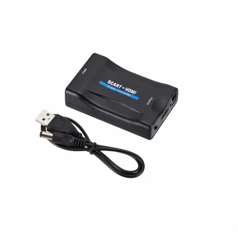 GRWIBEOU 1080P SCART-HDMI ȣȯ   HD TV DVD ī ڽ STB ÷  ÷ DC ̺   ȯ 
