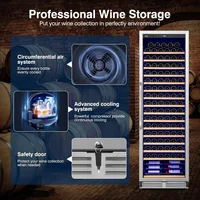 Wine Cooler Refrigerator,with Professional Temperature Control System, Freestanding or Built-in installation, Quiet Operation 2