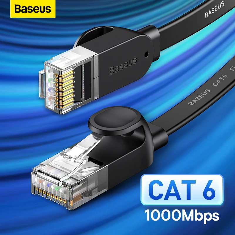 Baseus Cat 6 Cable 1m Flat Cat6 Lan Cable Rj45 Network Patch