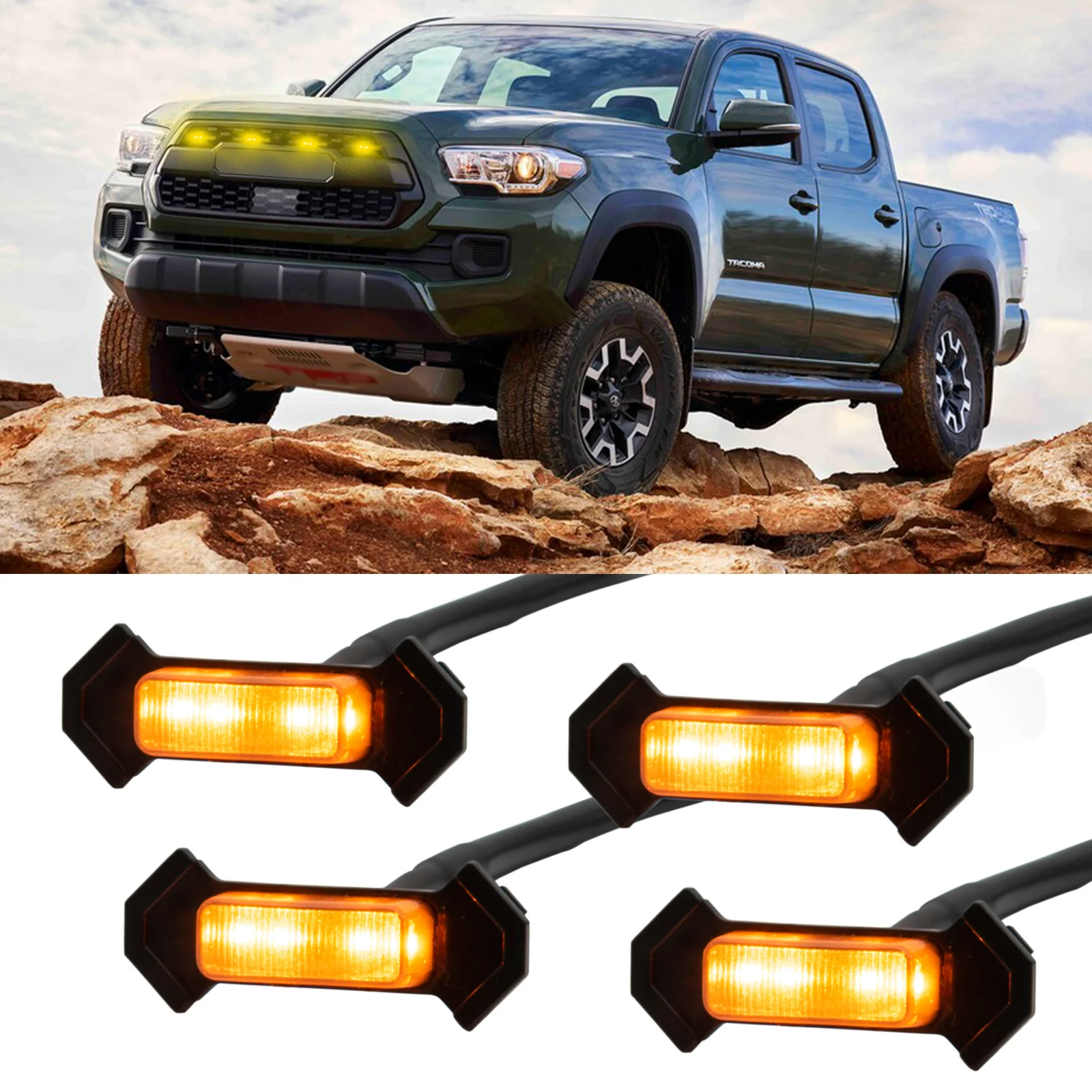 

4 шт., дымчатые линзы для Toyota Tacoma w/TRD Pro