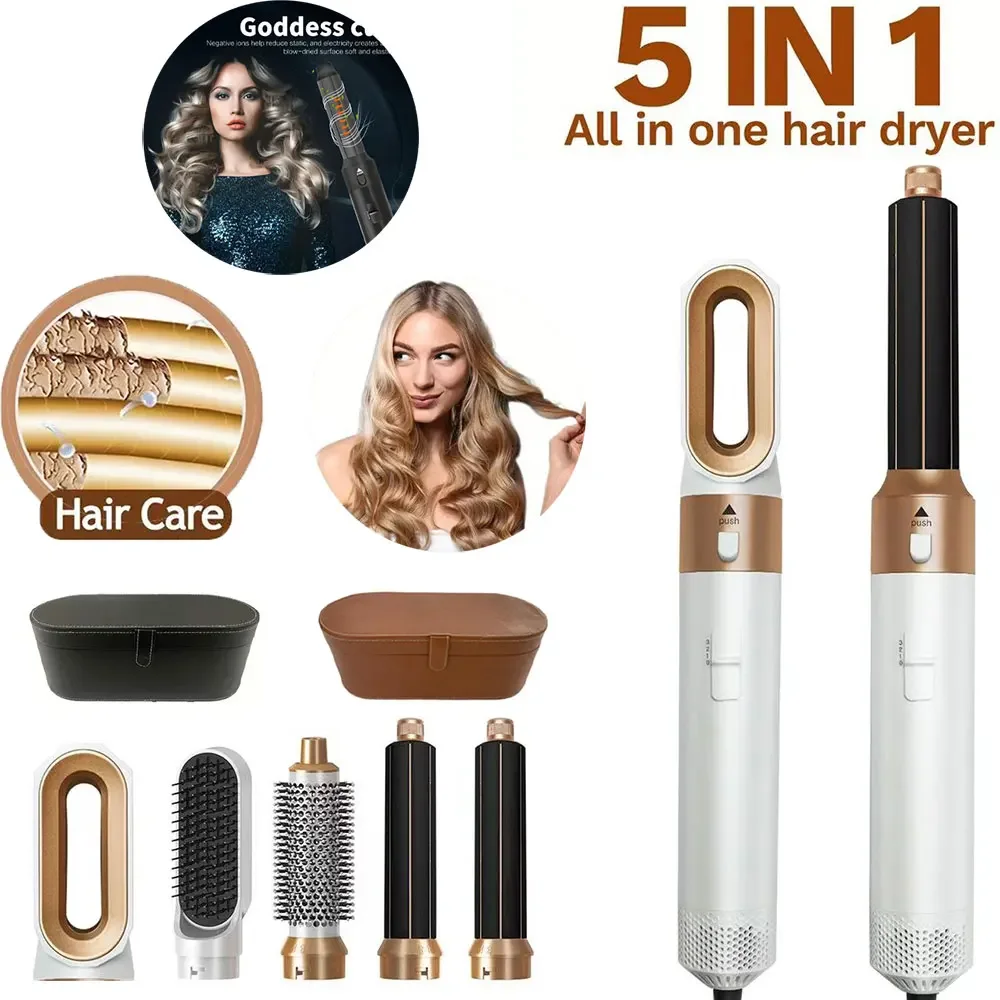 5 In 1 Asciugacapelli Set Pettine Caldo Ferro Arricciacapelli Professionale Piastra Per Capelli Strumento Per Lo Styling Per Dyson Airwrap Asciugacape