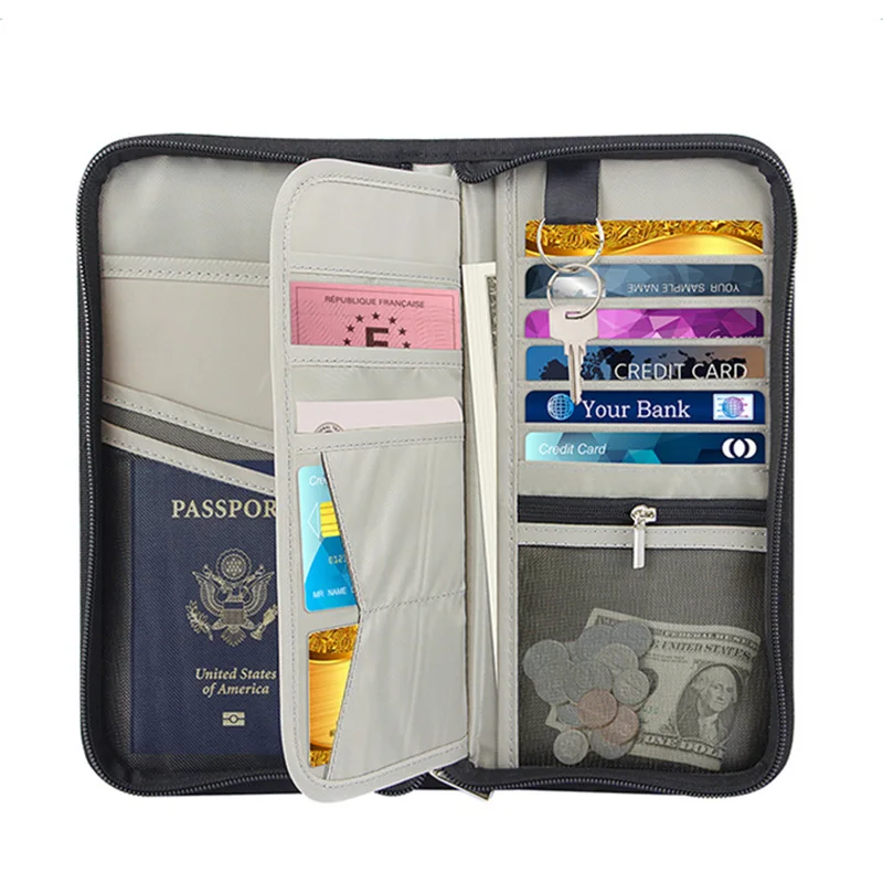 Travel Wallet Family Passport Holder Travel Documents Organizer Waterproof Durable Passport Case with RFID Blocker for Men Women
