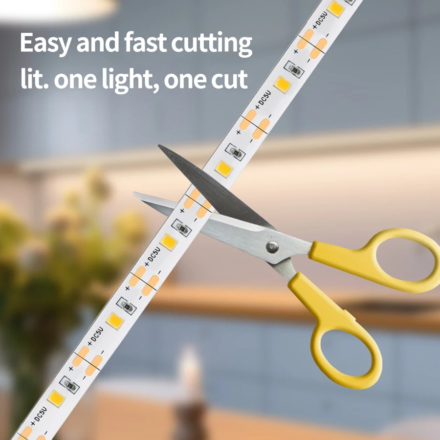 DC 5V USB LED Light Strip Hand Sweep Waving ON OFF Sensor Diode Tape Backlight TV Kitchen Under Cabinet Lamp 1M/2M/3M/5M/10M