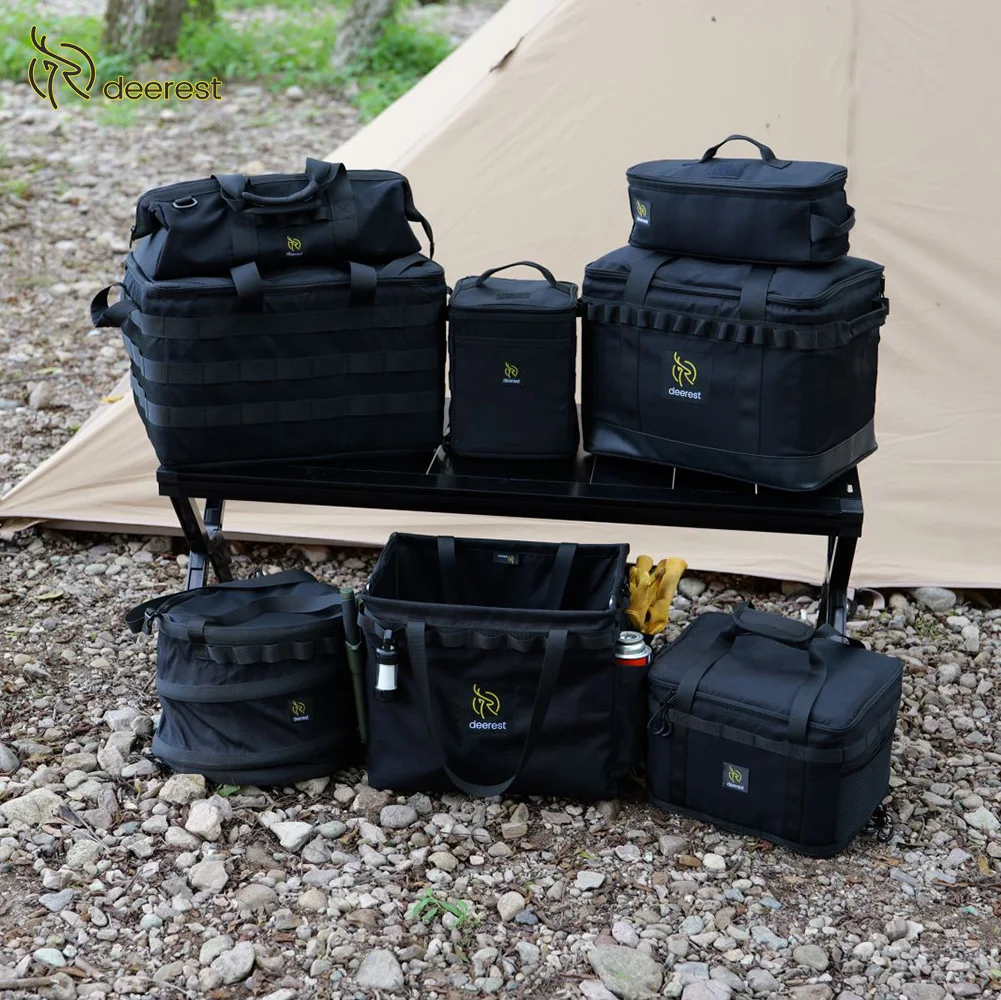 Deerest Camping Storage Bags Multifunctional Outdoor Tool Storage Bag Collapsible Hiking Travel Lamp Meal Bag Camping Supplies