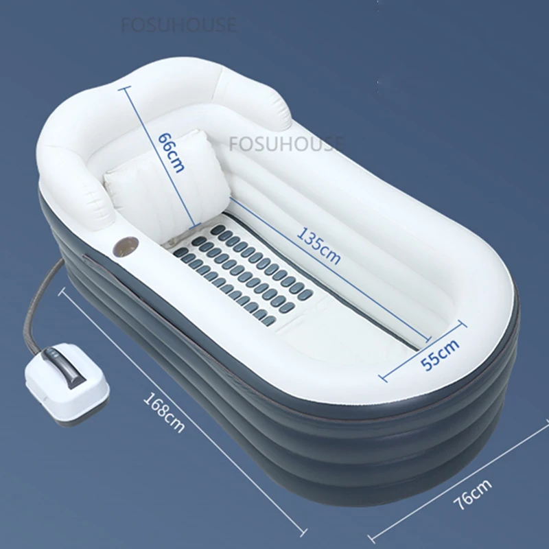 Description Picture 2 of itemModern Whirlpool Inflatable Bathtub Bathroom Bathtubs Household Massage Constant Temperature Whirlpool Adult Folding Bathtub