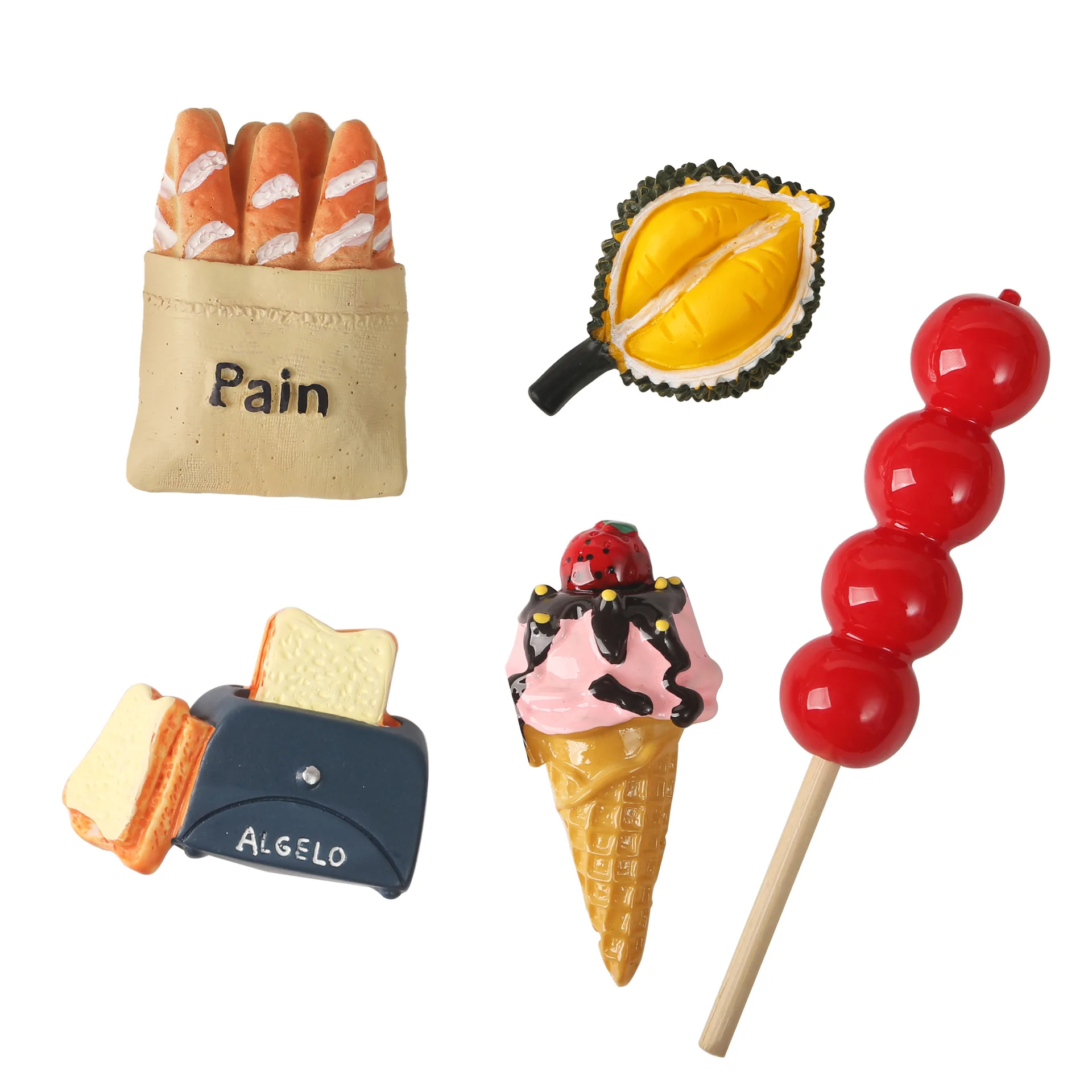 Cartoon 3D Funny Food Simulation Model Fridge Magnets  Refrigerator Magnetic Personalized Stickers For Message Decorative Magnet