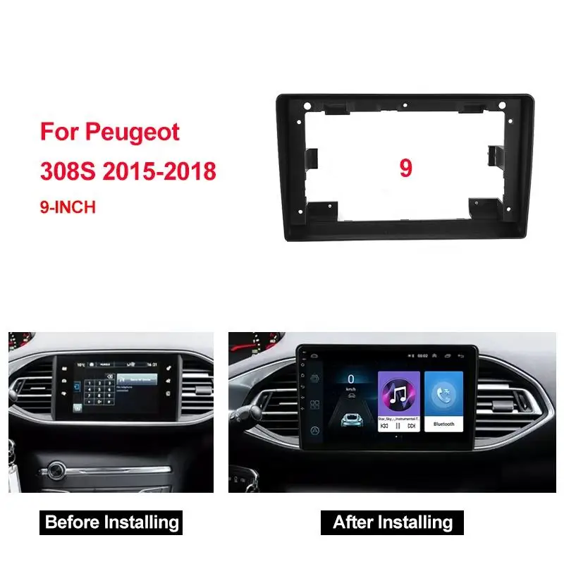 

Автомобильный GPS-навигатор, стерео для Peugeot 308S 2015-2021, радио, облицовка, рамка, подходит для 2Din, 9 дюймов, экран головного устройства