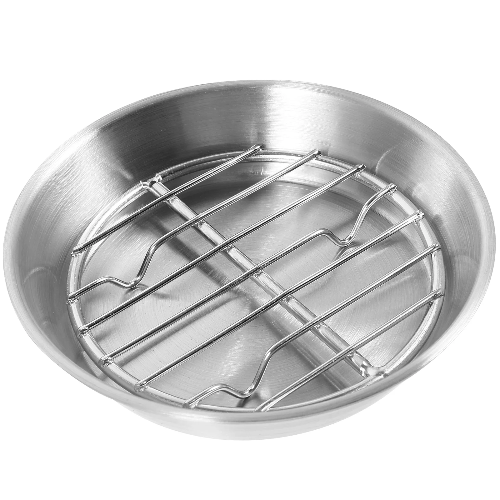 

1 Set of Stainless Steel Plate with Cooling Rack Restaurant Food Serving Plate Baking Tray
