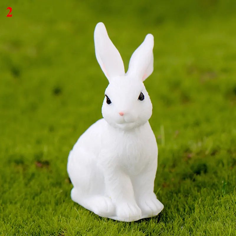 Easter Decoration Resin Bunny Ornament Home Miniature Landscape