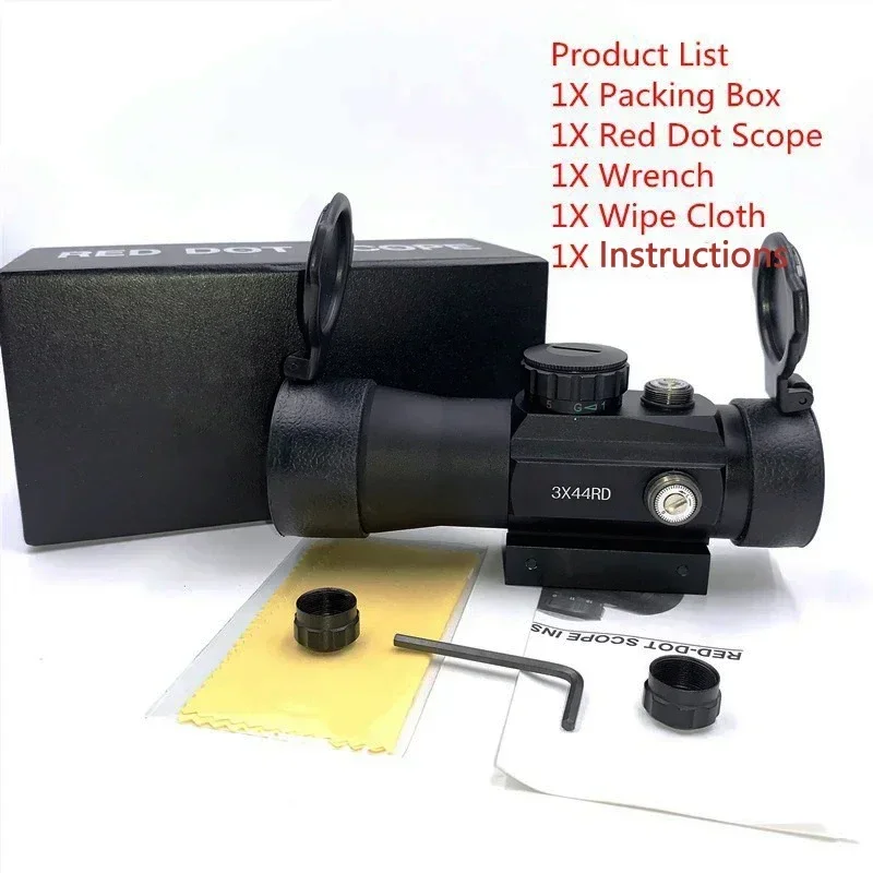 Red Dot Sight 3x44 Red Dot Scope 1x40 Hunting Lunettes Telescopic Sight 11/20mm Track Installation Spotting Scope for Rifle Outdoor Hunting