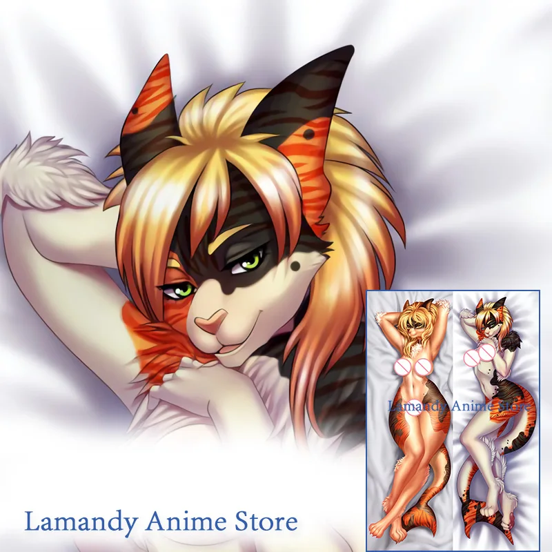 

Dakimakura Anime lyra (zepompom) Furry Double Sided Print Pillowcase Life Size Body Pillow Cover