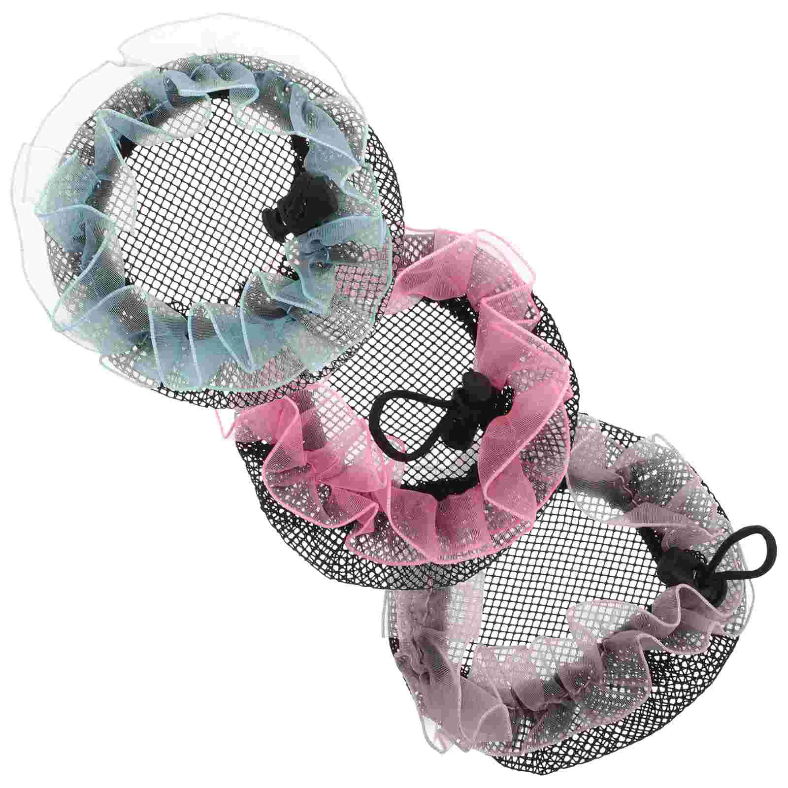 Buns Children's Hair Accessories Net Nets for Women Tie The Head Ballet Toppers