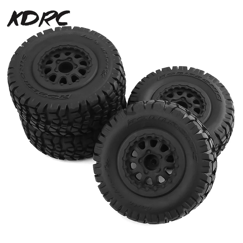 4pcs 108mm 1/10 Short Course Truck Tire Wheel Tyre 12mm Hex For Traxxas Slash Arrma Senton HuanQi 727 Vkar 10sc HPI HSP RC Car