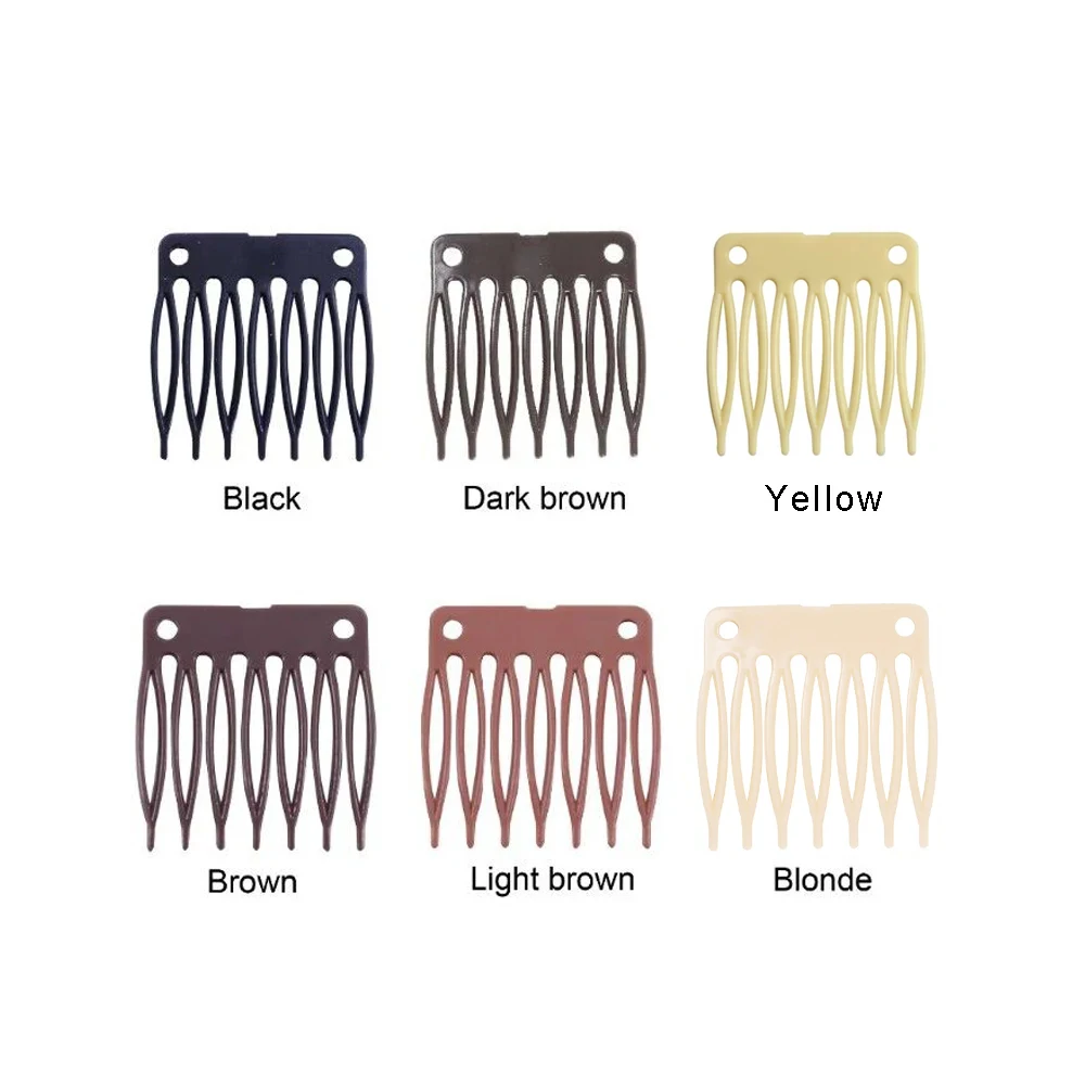 Hair Clips Wig Clips 50 Pcs/Lot Wig Accessories Hair Wig Plastic Combs and Clips For Caps Combs For Making Wigs Vogue Queen Products