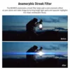 NEEWER Blue Streak Filter HD Optical Glass 360° Rotatable Anamorphic Flare Special Effects Lens Filter 3