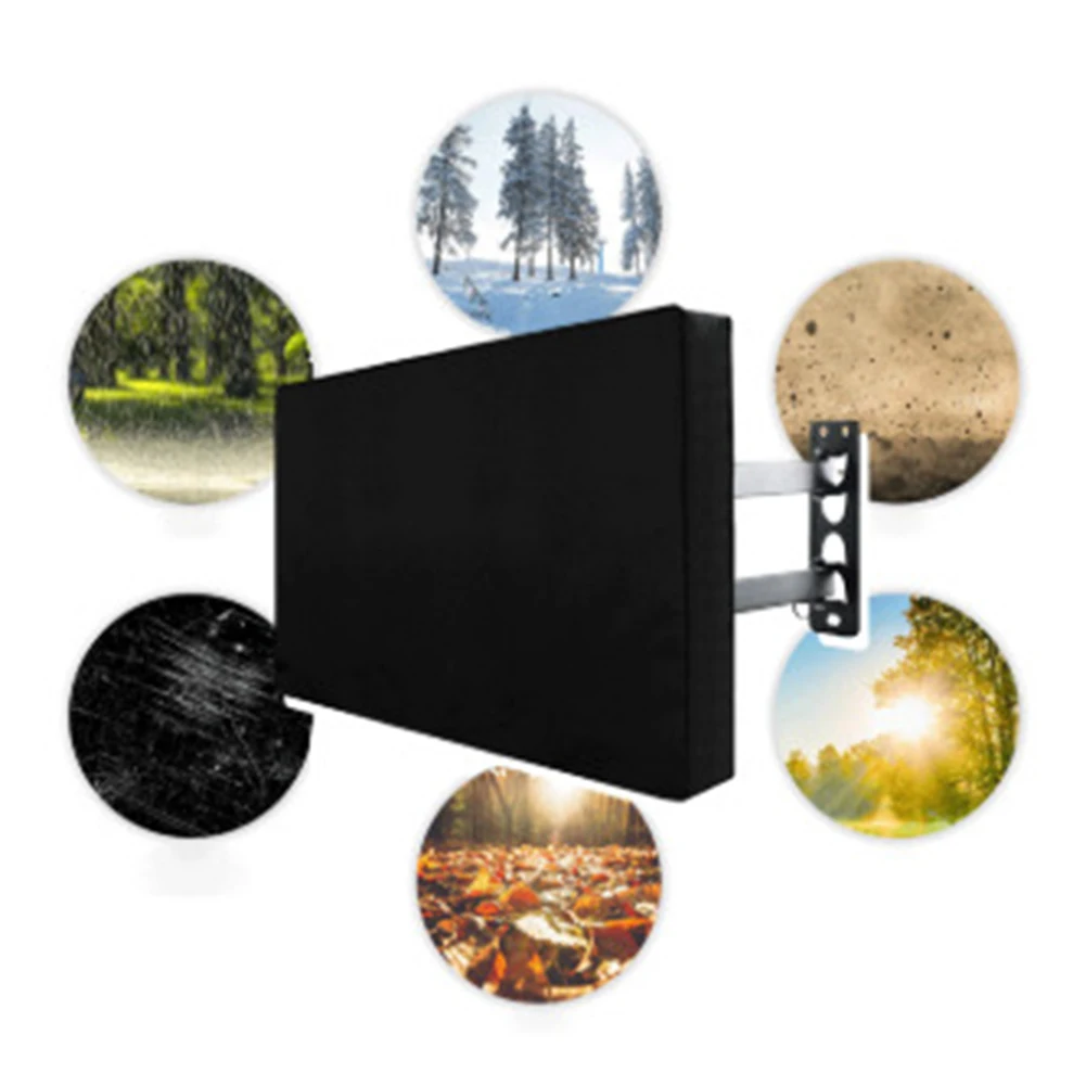 Schutzhülle für Outdoor-TV, wasserdicht, staubdicht, 210D-Oxford-Gewebe, kompatibel mit verschiedenen Flachbildschirmen – Detail 1
