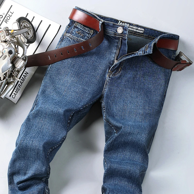 Men Jeans Stretch Denim Trousers