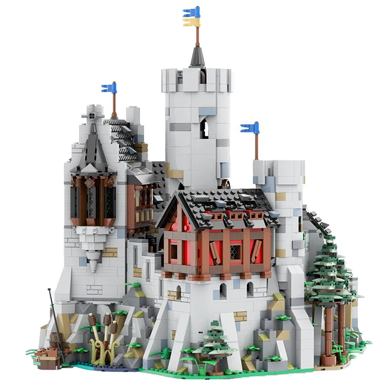 

Конструктор MOC Lowenstein, замок, набор строительных блоков, средневековый город, дом, хижина, архитектура, Сборная модель, детские игрушки «сделай сам», подарки